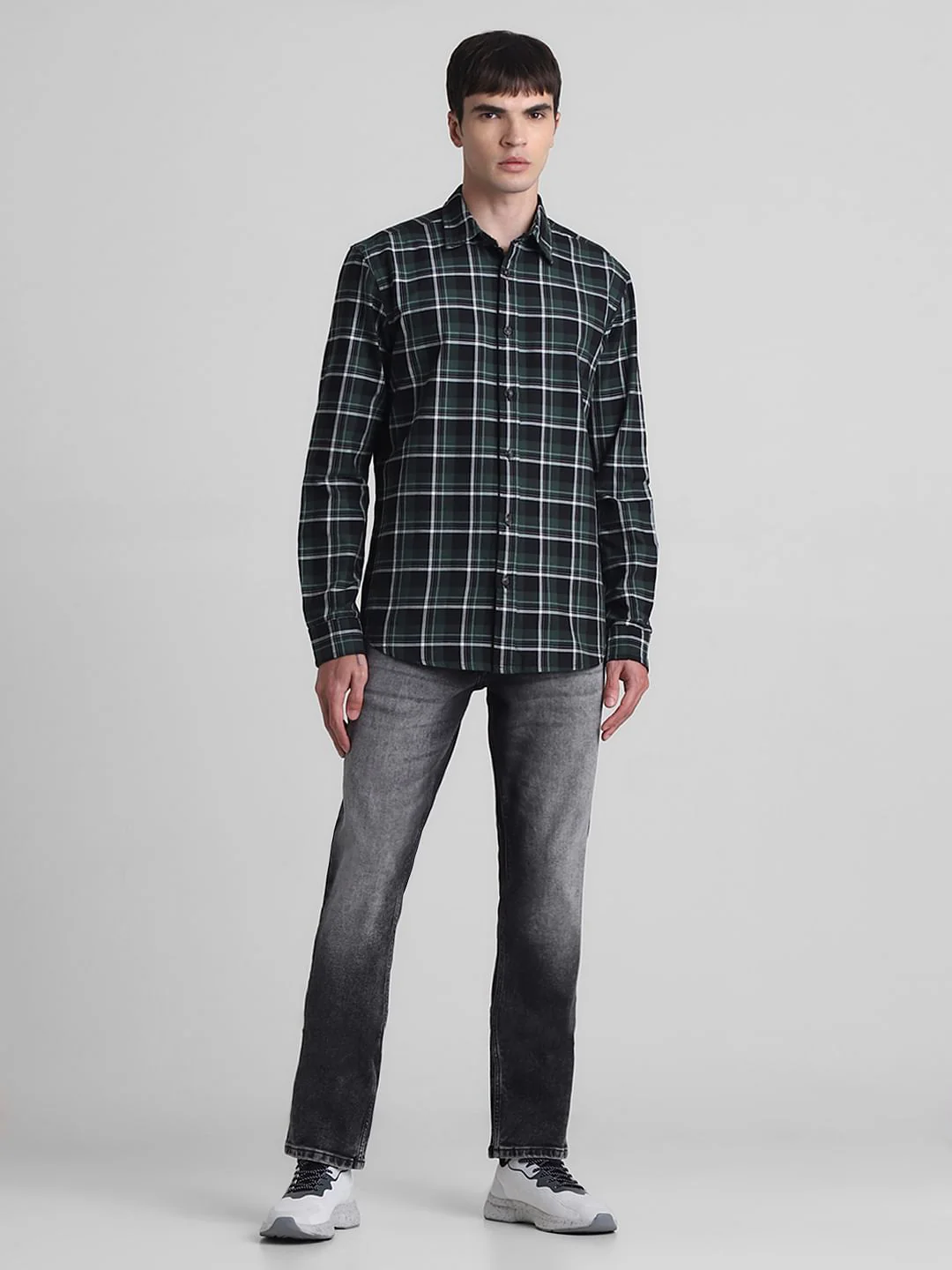 Green Check Full Sleeves Shirt - Image 6