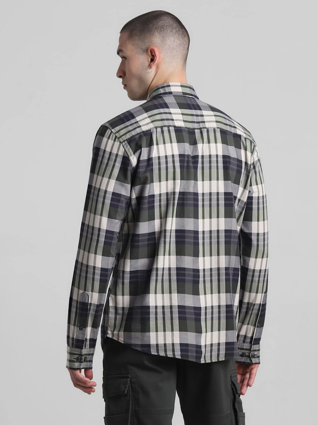 Green Check Full Sleeves Shirt - Image 4