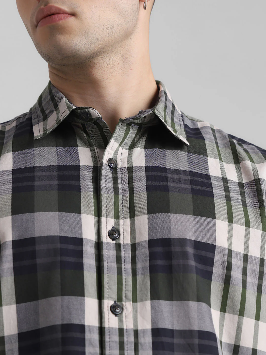 Green Check Full Sleeves Shirt - Image 5