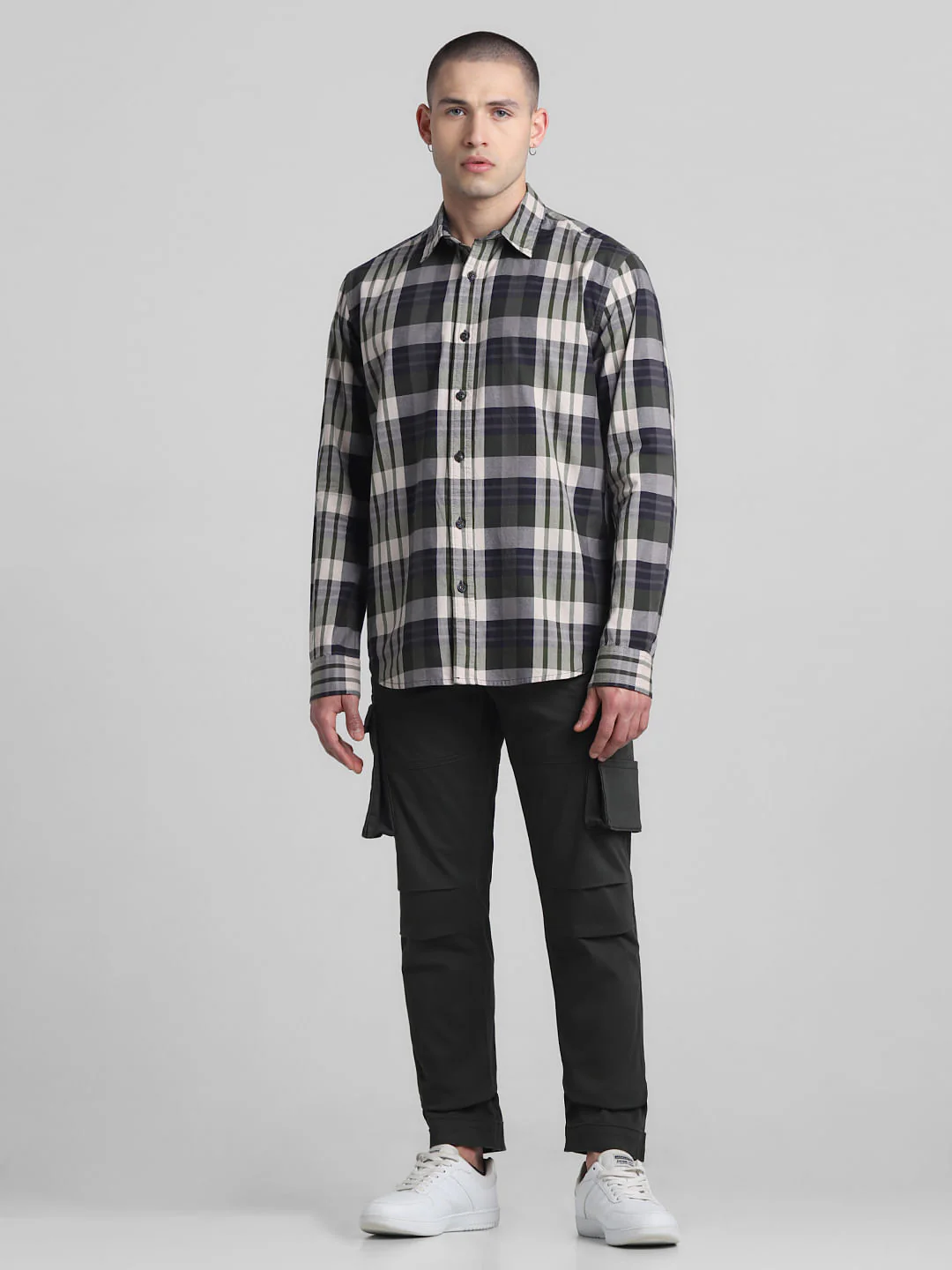 Green Check Full Sleeves Shirt - Image 6