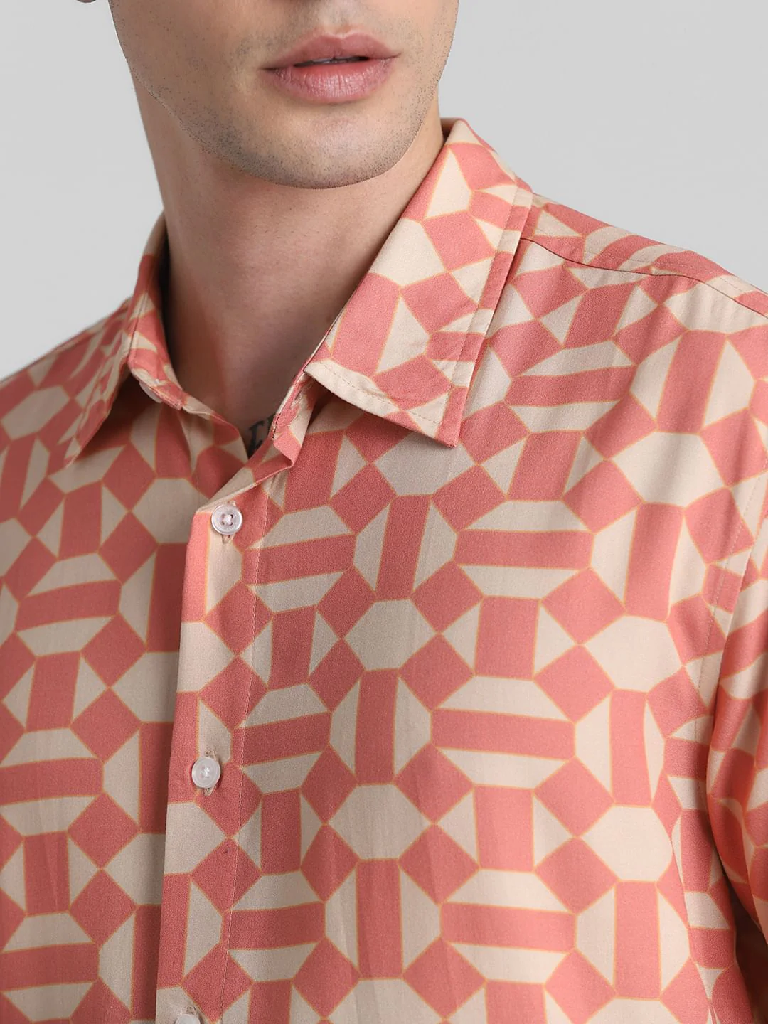 Coral printed Short Sleeves Shirt - Image 5