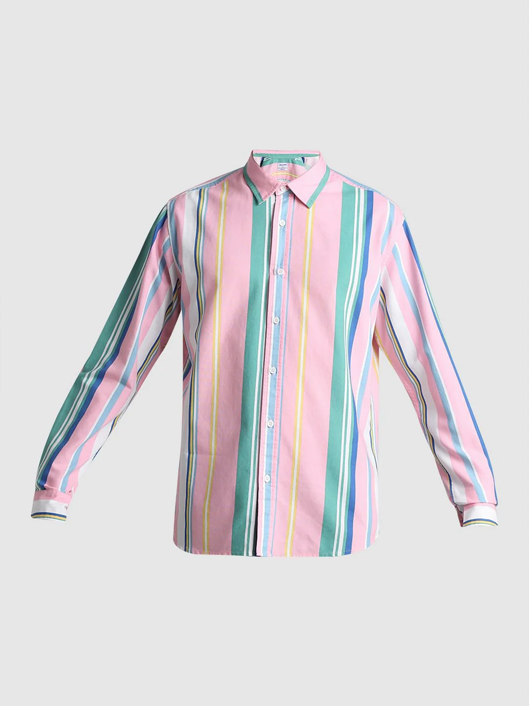 Pink Striped Full Sleeves Shirt - Image 7