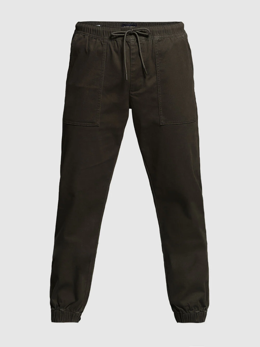 Green Mid Rise Cotton Jogger Pants - Image 7