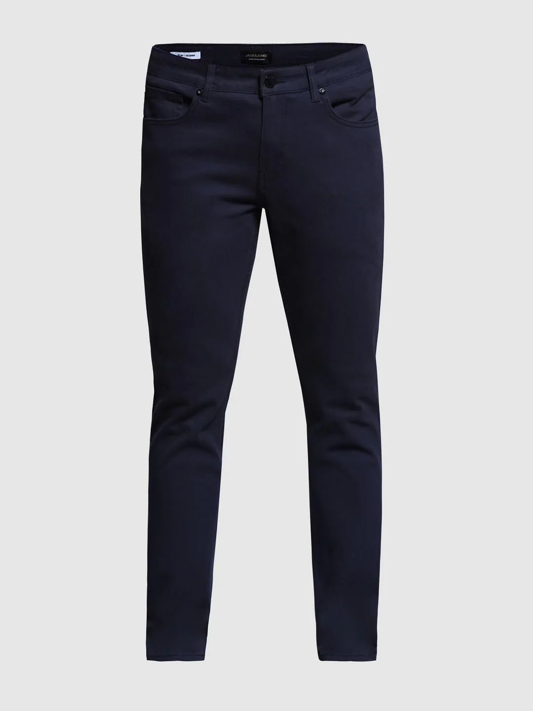 Dark Blue Mid Rise Slim Fit Pants - Image 7