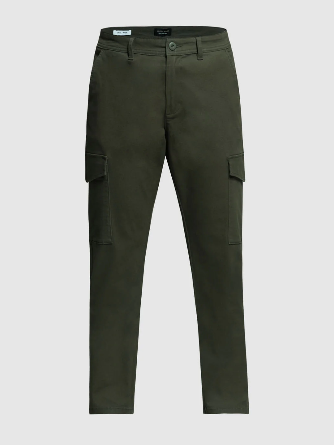 Dark Green Mid Rise Cargo Trousers - Image 7