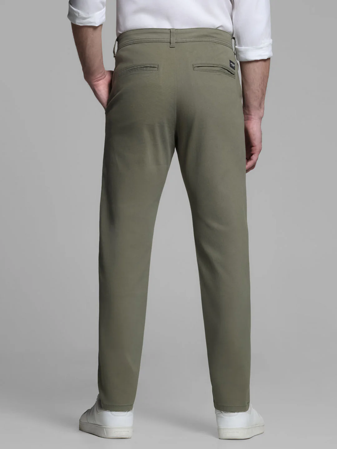 Green Mid Rise Slim Fit Pants - Image 3