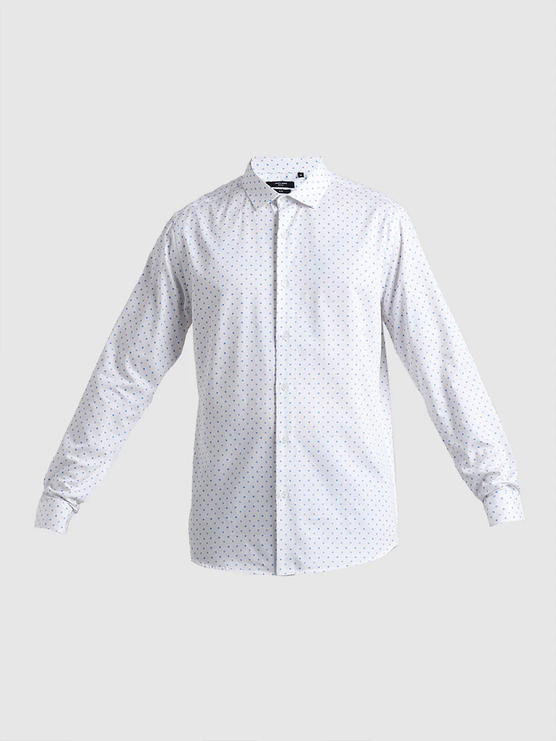 White Polka Dot Full Sleeves Shirt - Image 7