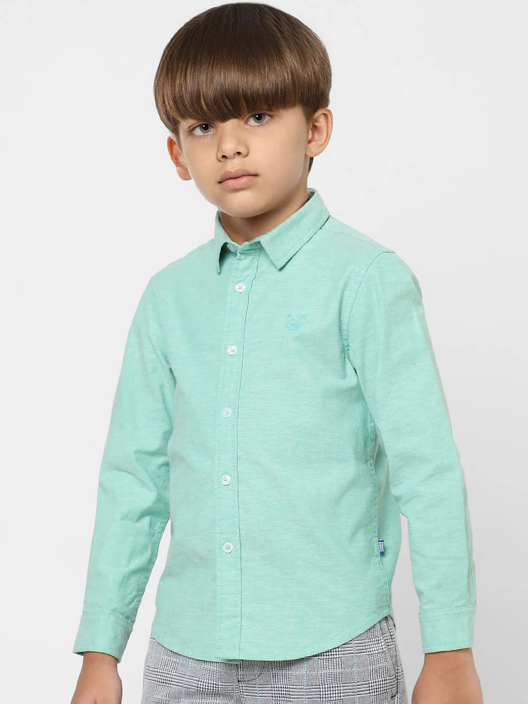 BOYS Green Full Sleeves Shirt - Image 2