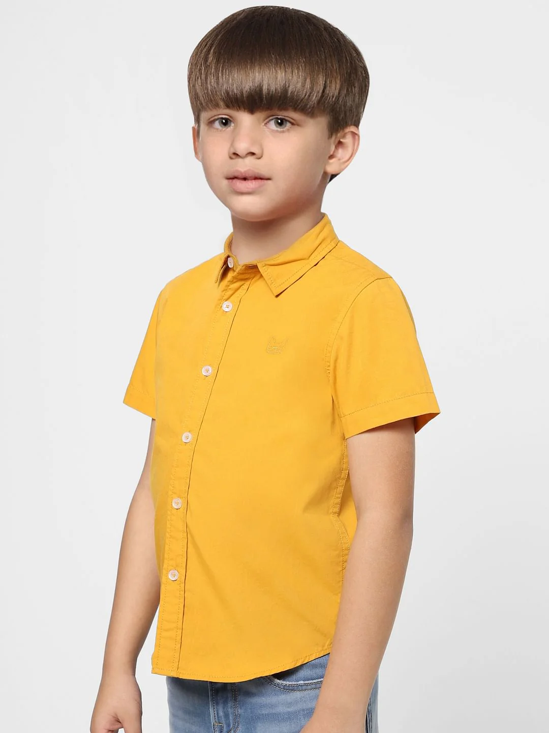 Boys Yellow Half Sleeves Shirt - Image 2