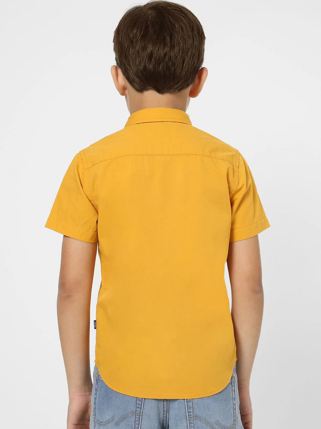 Boys Yellow Half Sleeves Shirt - Image 3