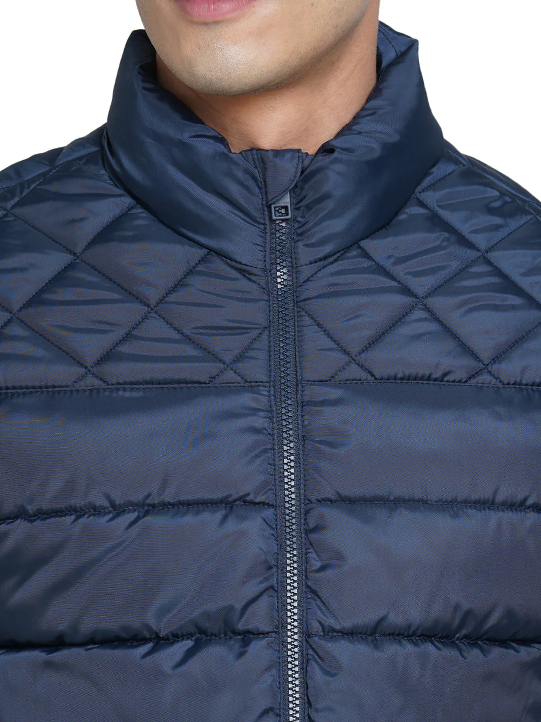 Blue Regular Fit Puffer Jacket - Image 5