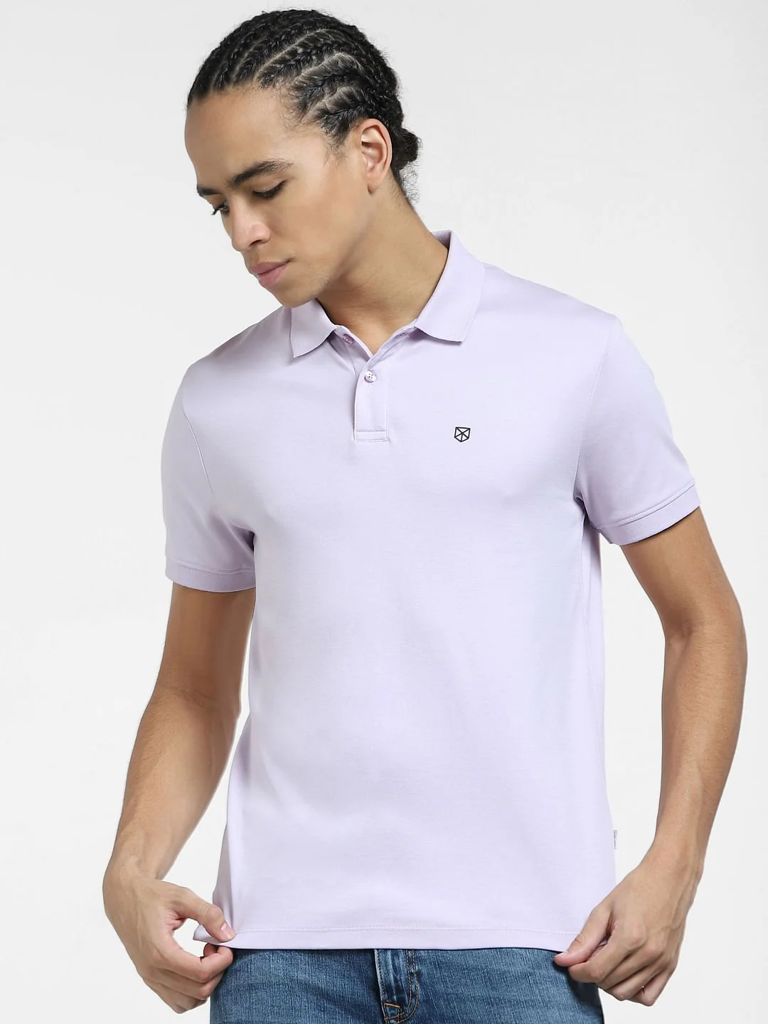 Purple Cotton Polo T-shirt - Image 2