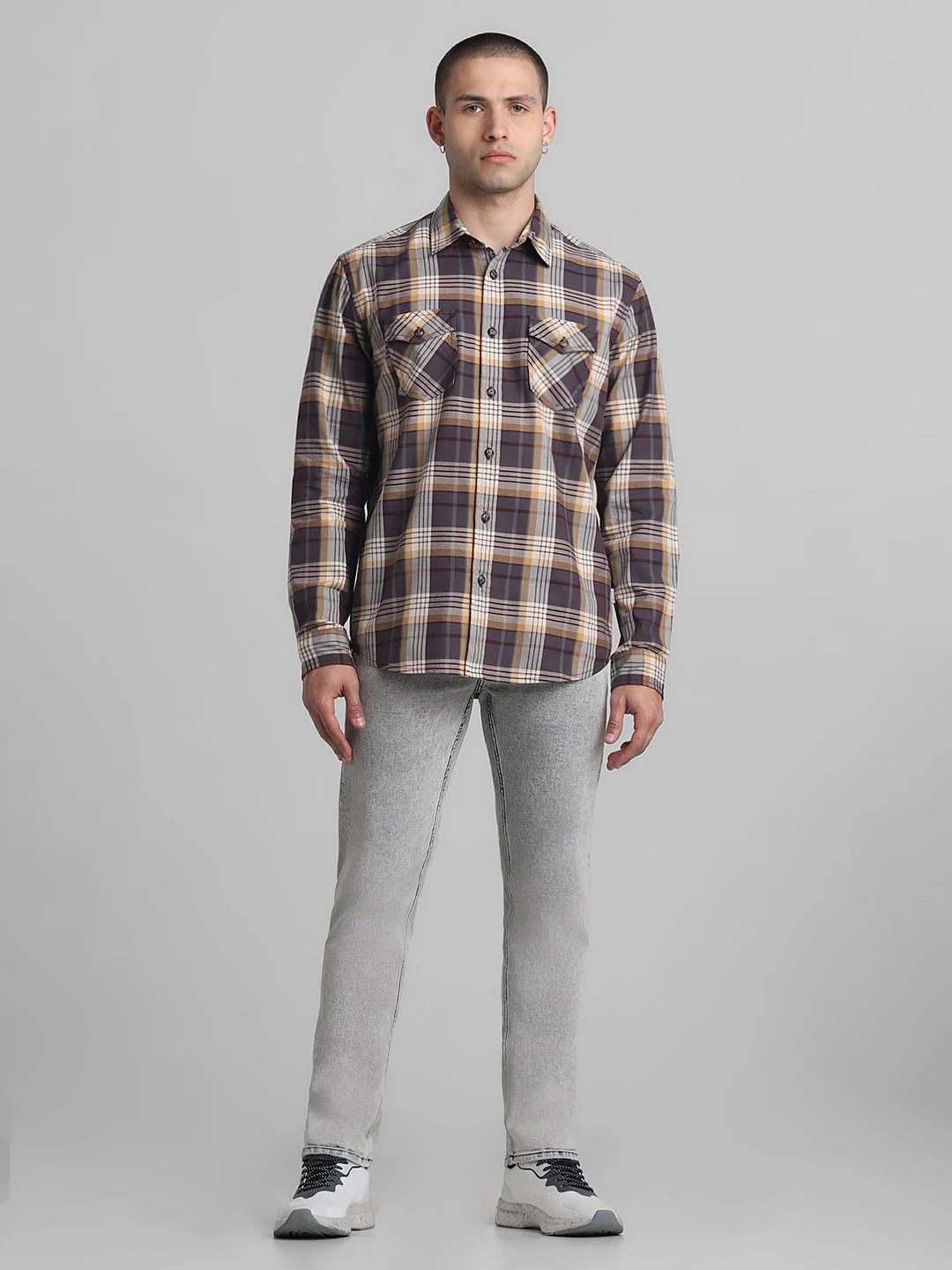 Brown Check Full Sleeves Shirt - Image 6