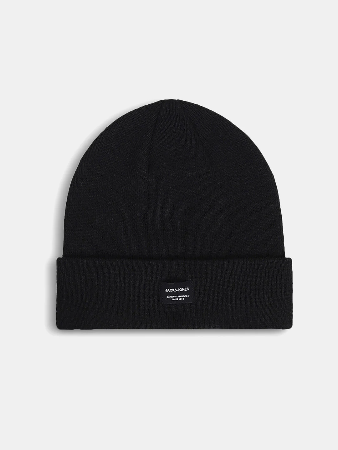 Black Logo Patch Beanie