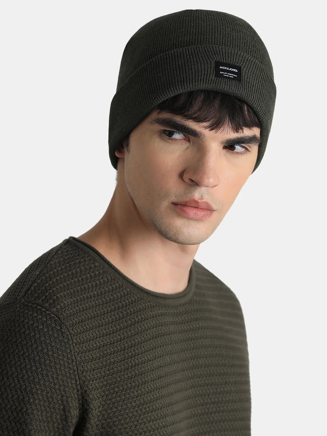 Green Logo Patch Beanie - Image 4
