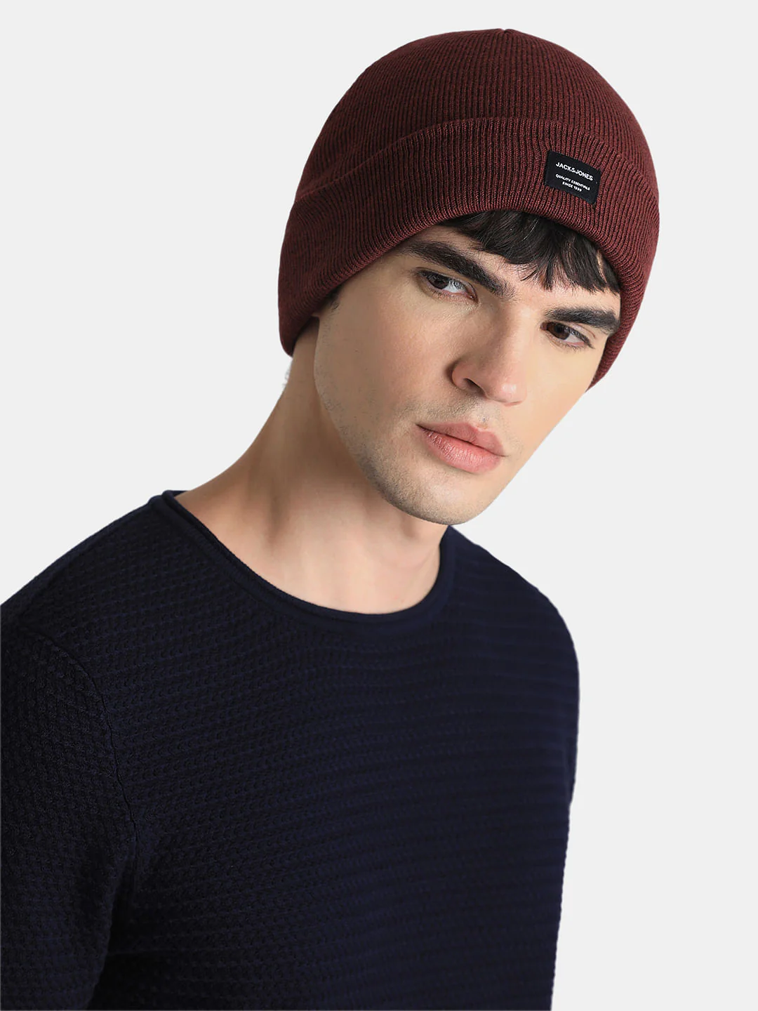 Red Logo Patch Beanie - Image 4