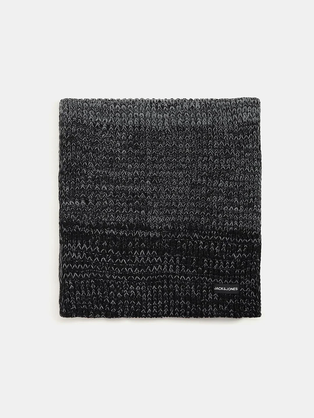 Black Knit Tube Scarf