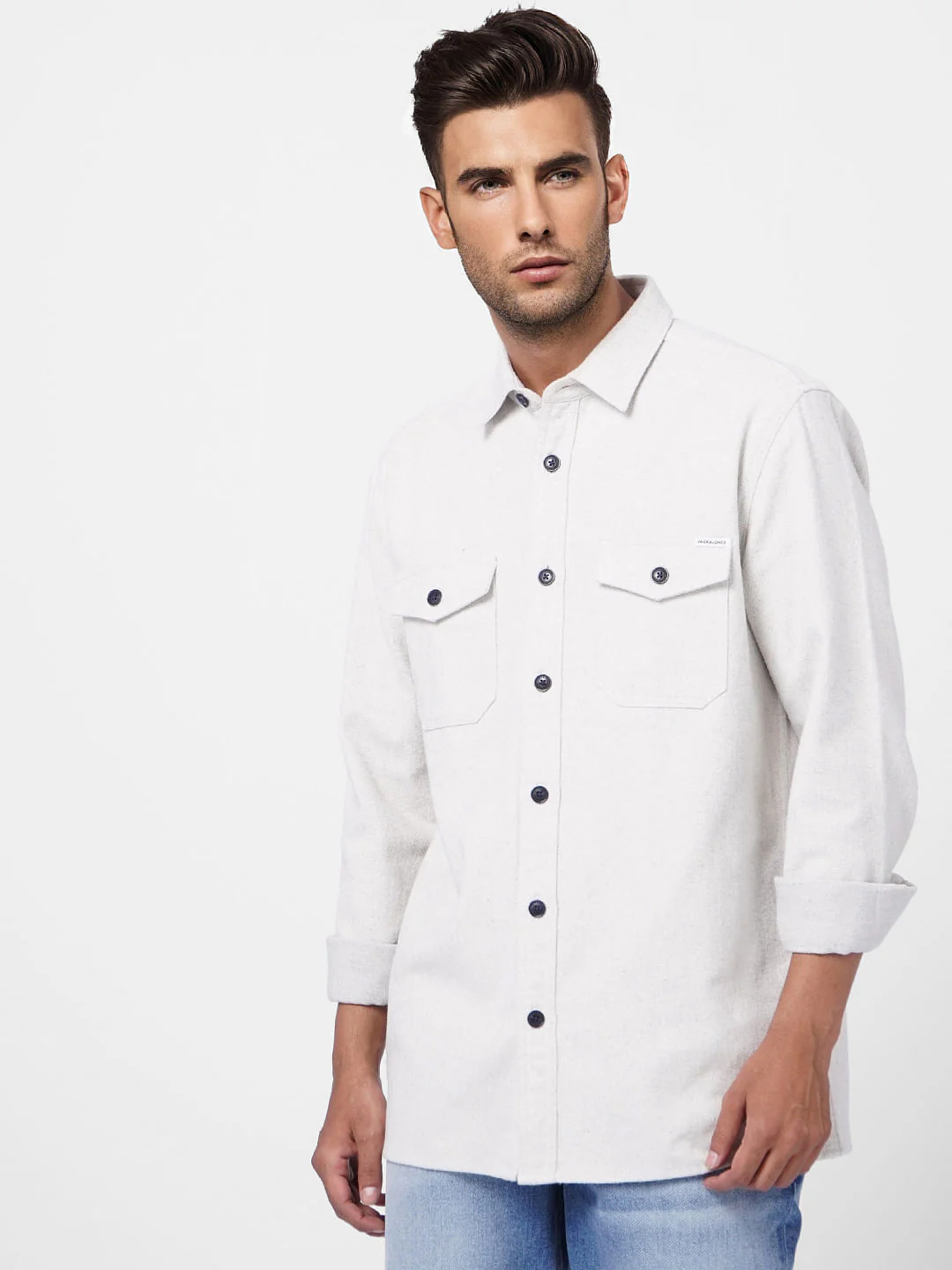 Grey Full Sleeves Shirt - Image 2