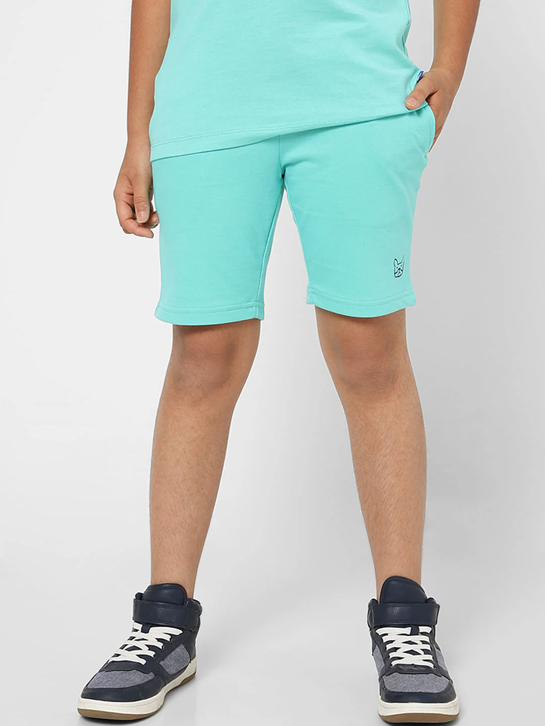 BOYS Blue Low Rise Sweatshorts - Image 2