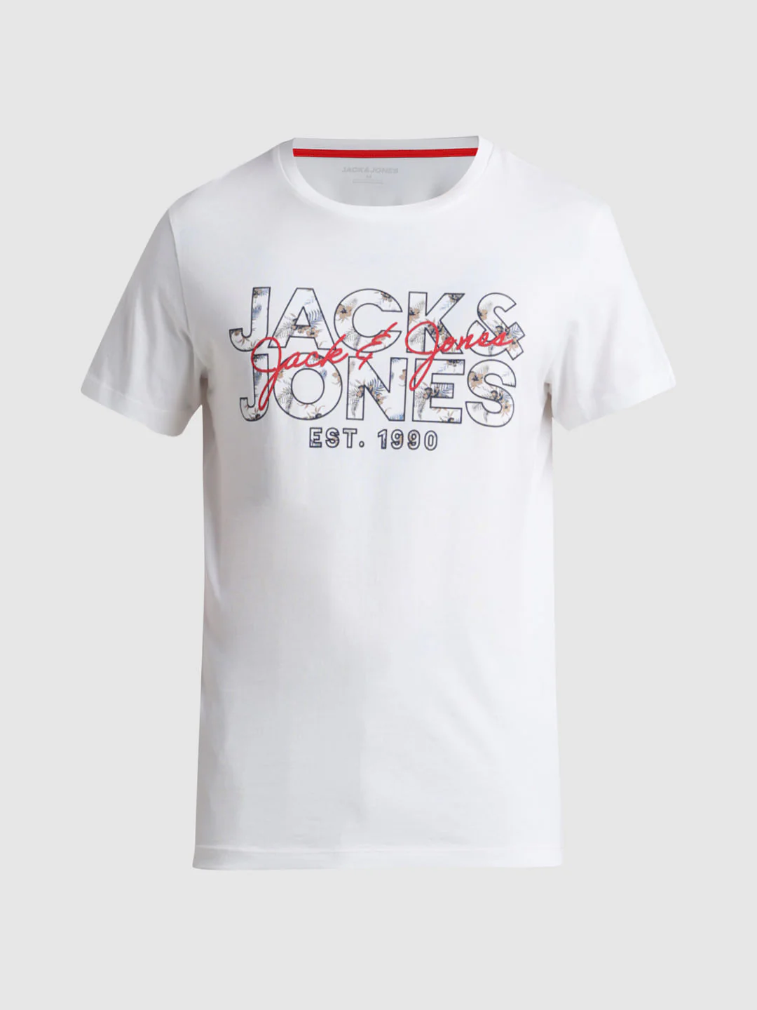 White Logo Print Crew Neck T-shirt - Image 7