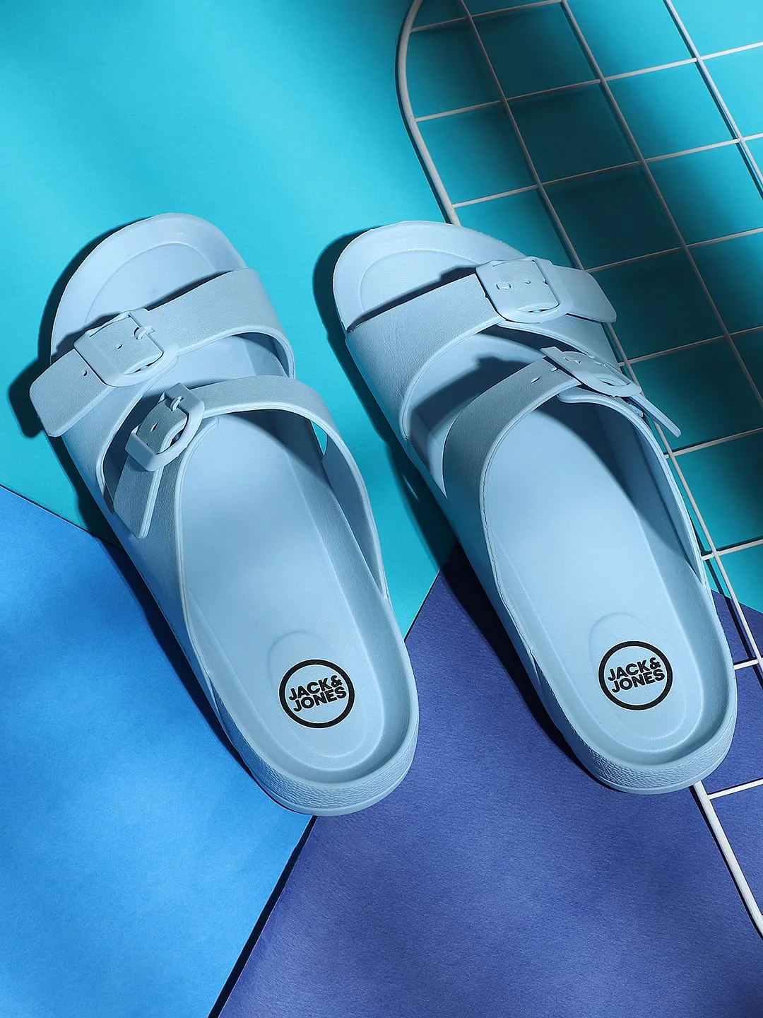 Blue Moulded Sandals