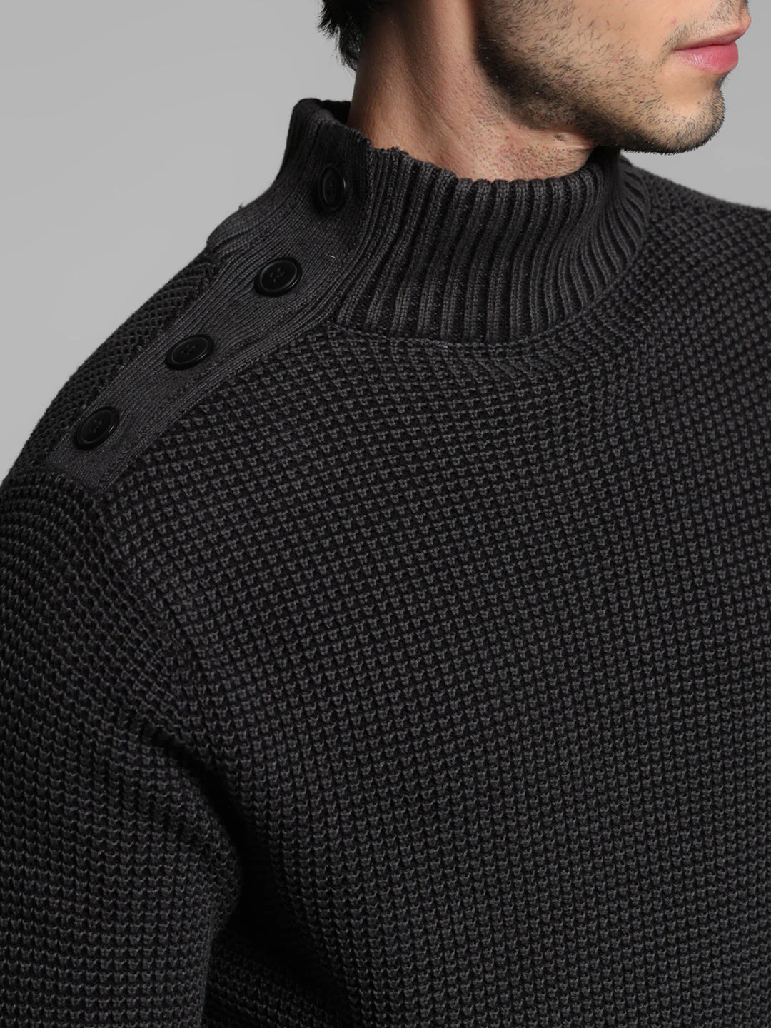 Black High Neck Sweater - Image 5