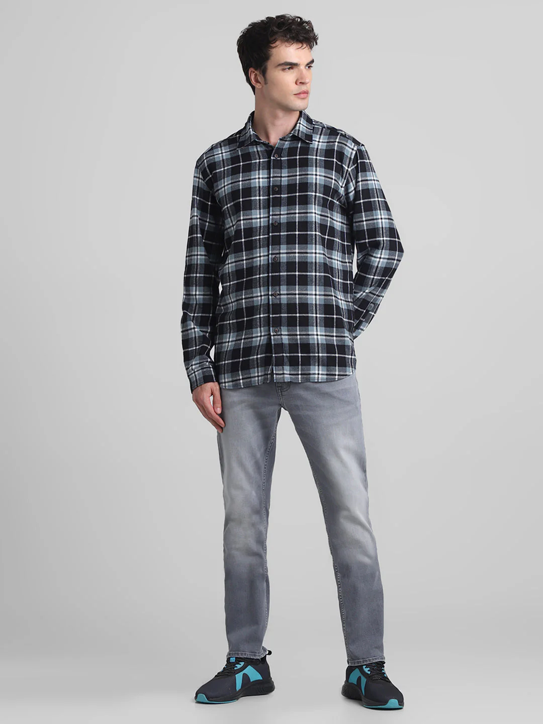 Men's Goblin Blue Checked Flannel Shirt Regular Fit - Image 6