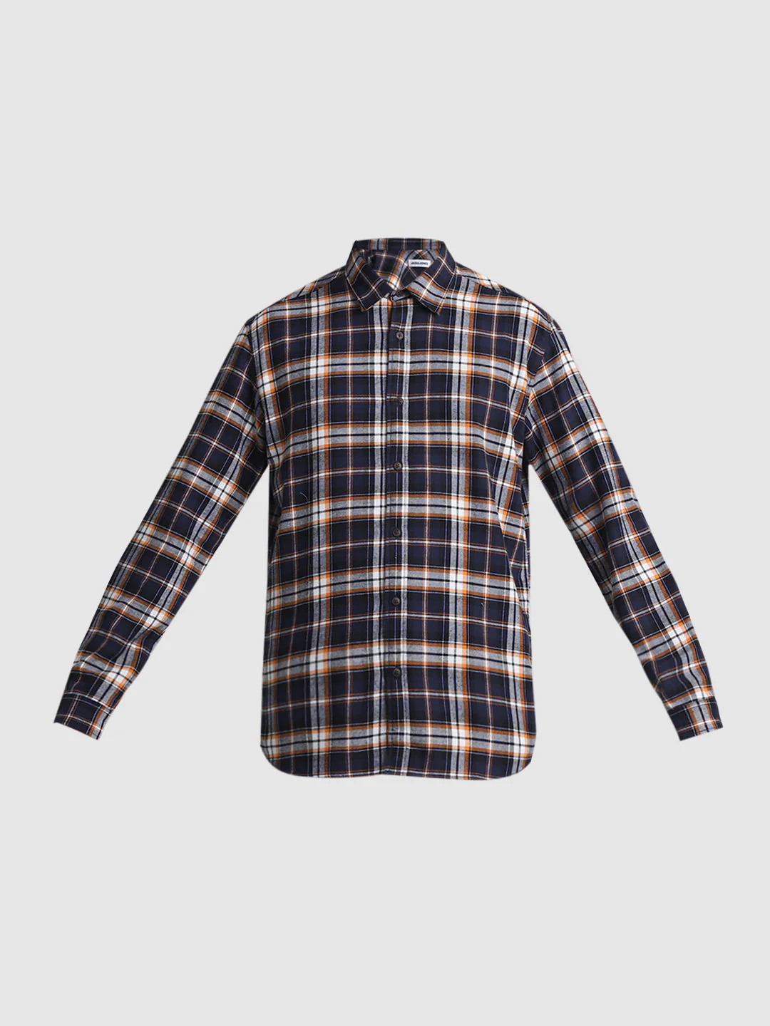 Dark Blue Flannel Check Shirt - Image 7