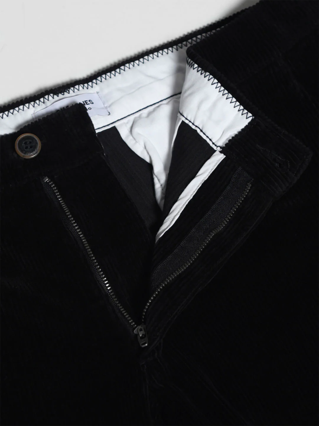 BLACK LOW RISE CORDUROY CHINOS - Image 5