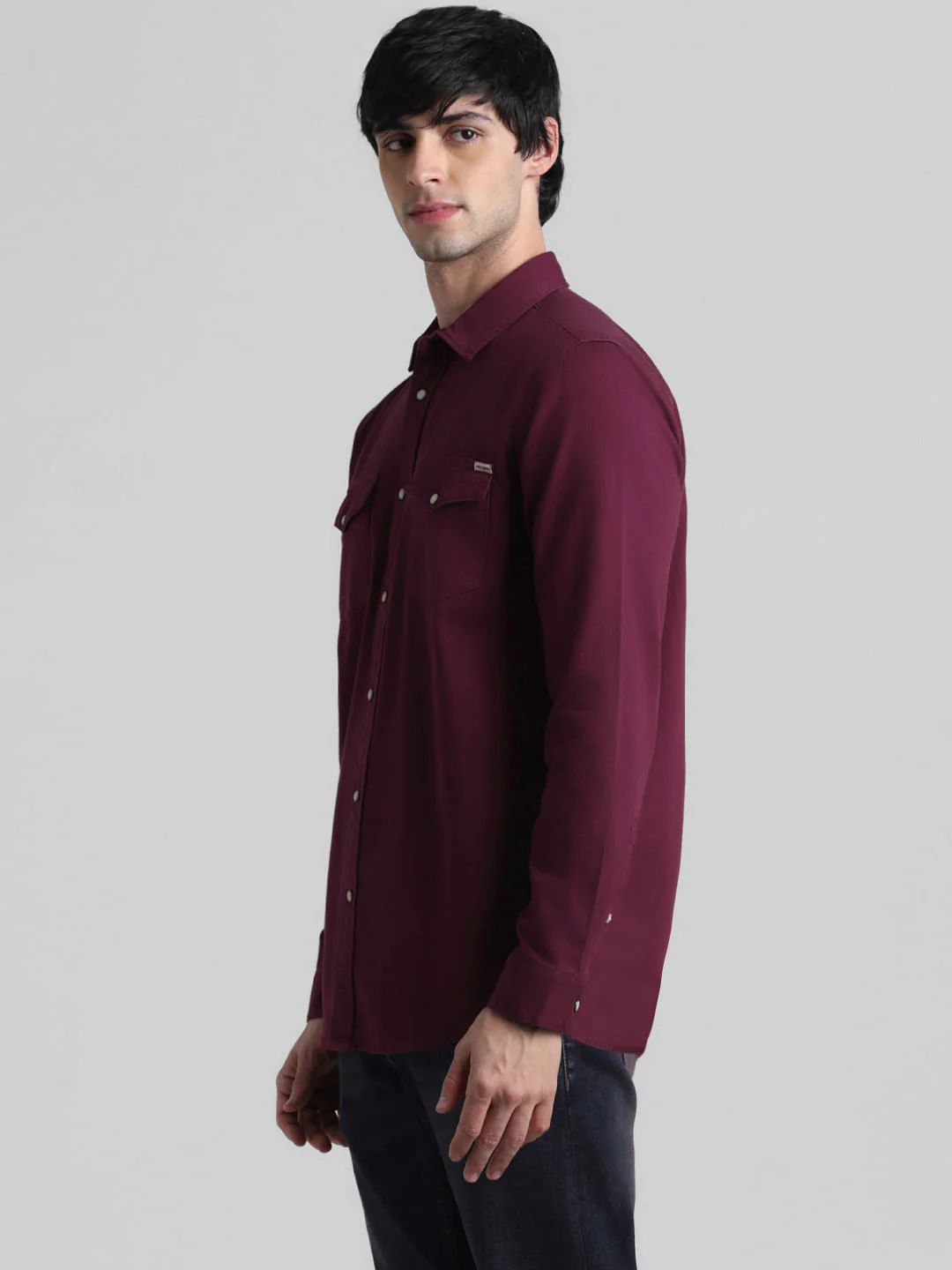 Maroon Full Sleeves Shirt - Image 3