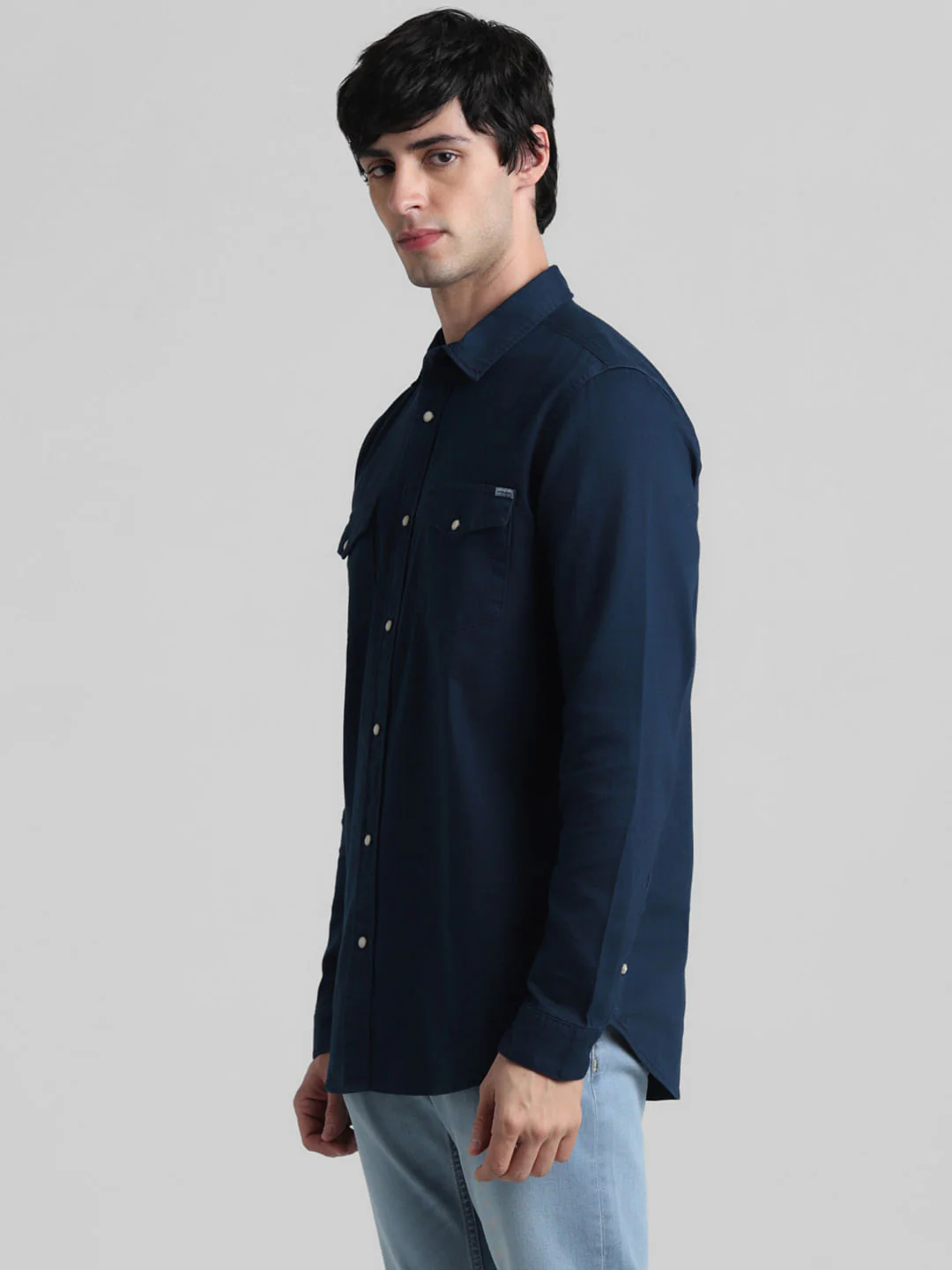 Navy Blue Full Sleeves Shirt - Image 3