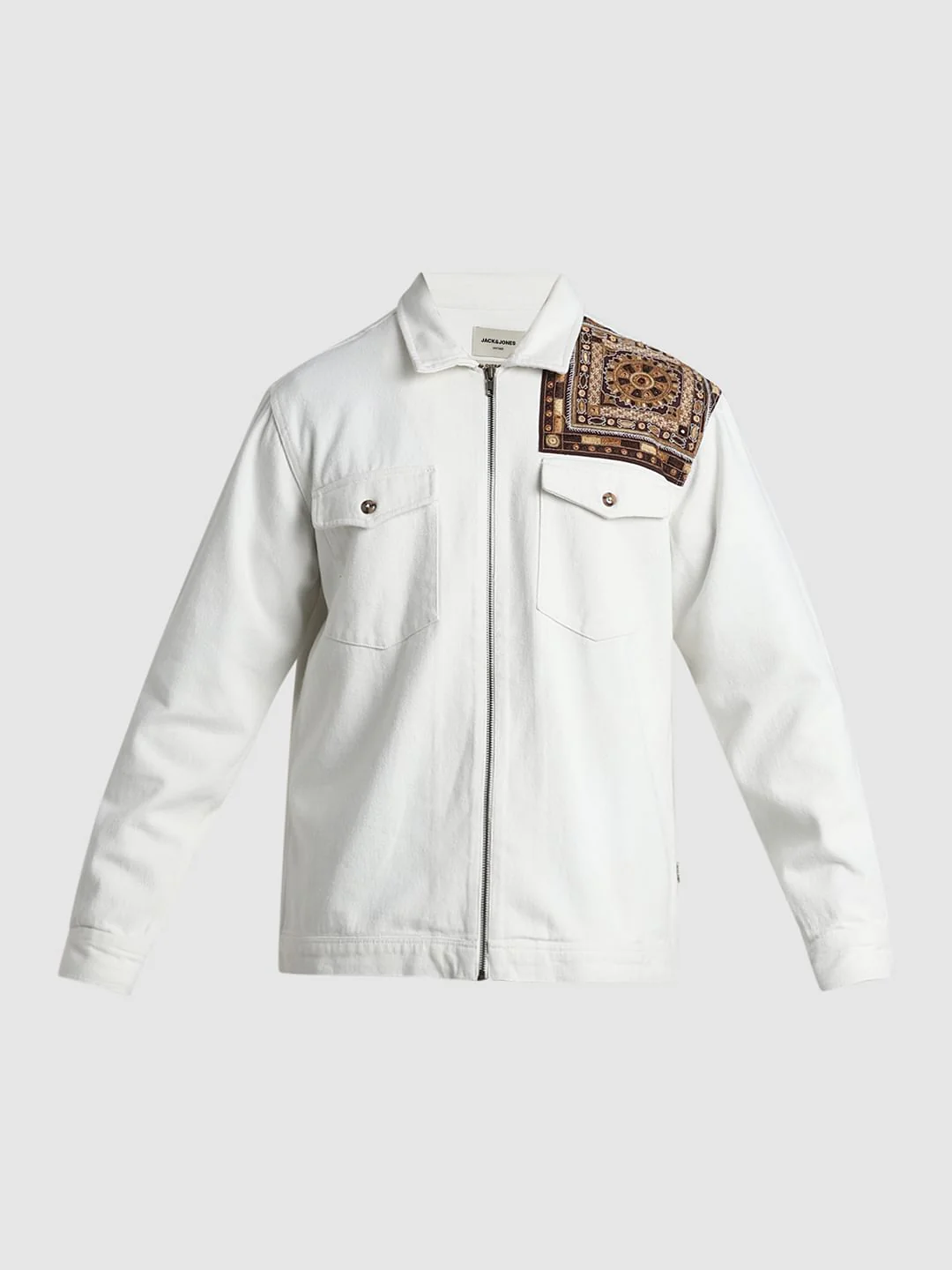 JACK&JONES X KUTCH WHITE EMBROIDERED DENIM Oversized SHACKET - Image 7