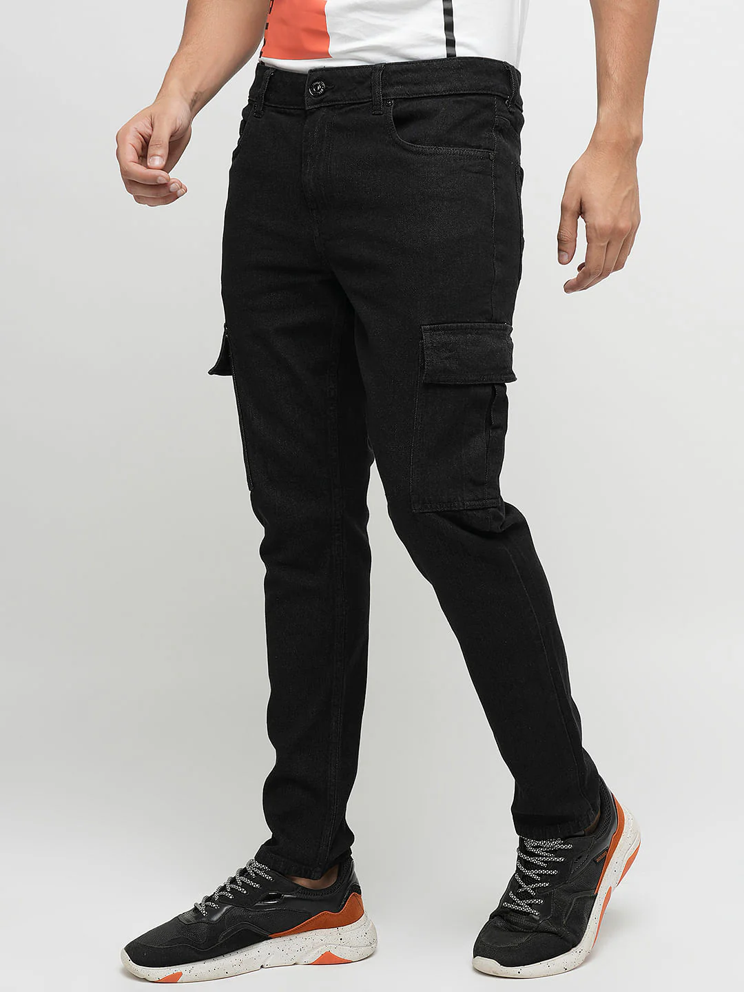 PRODUKT by JACK&JONES Black Pocket Detail Slim Fit Jeans - Image 3