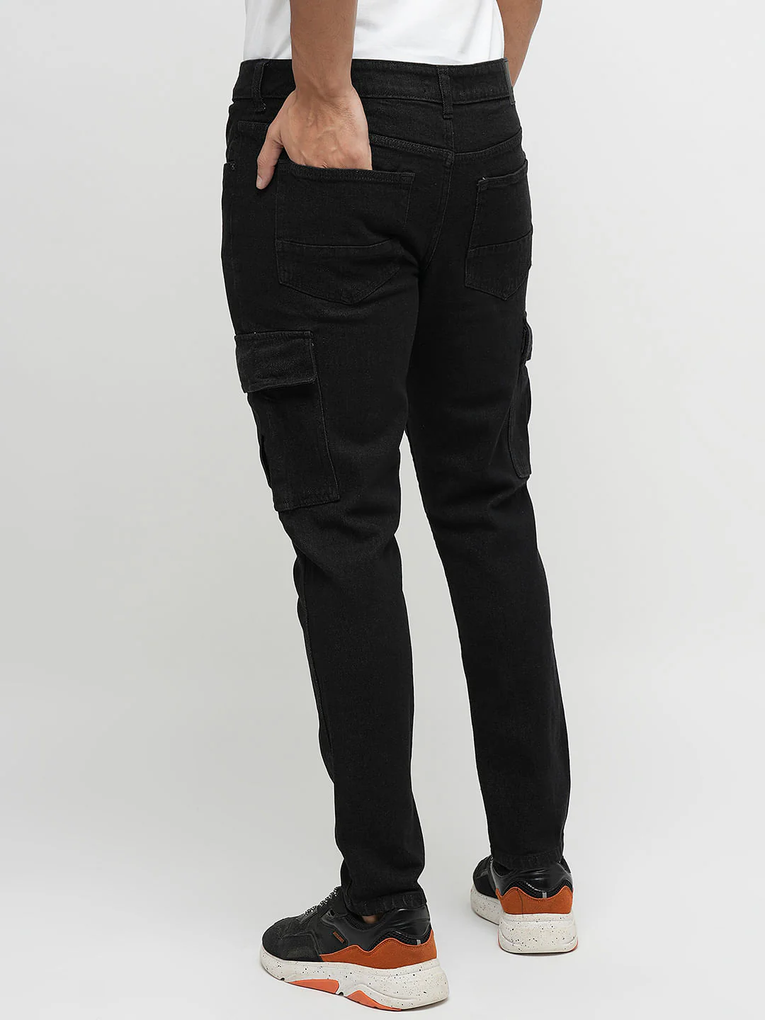 PRODUKT by JACK&JONES Black Pocket Detail Slim Fit Jeans - Image 4