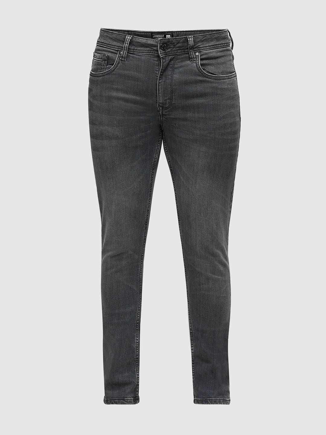 PRODUKT by JACK&JONES Light Grey Mid Rise Slim Jeans - Image 7