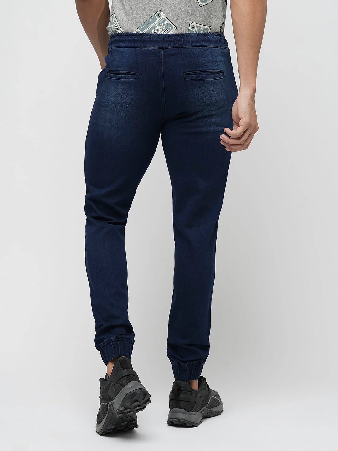 PRODUKT by JACK&JONES Dark Blue Drawstring Slim Jeans - Image 4