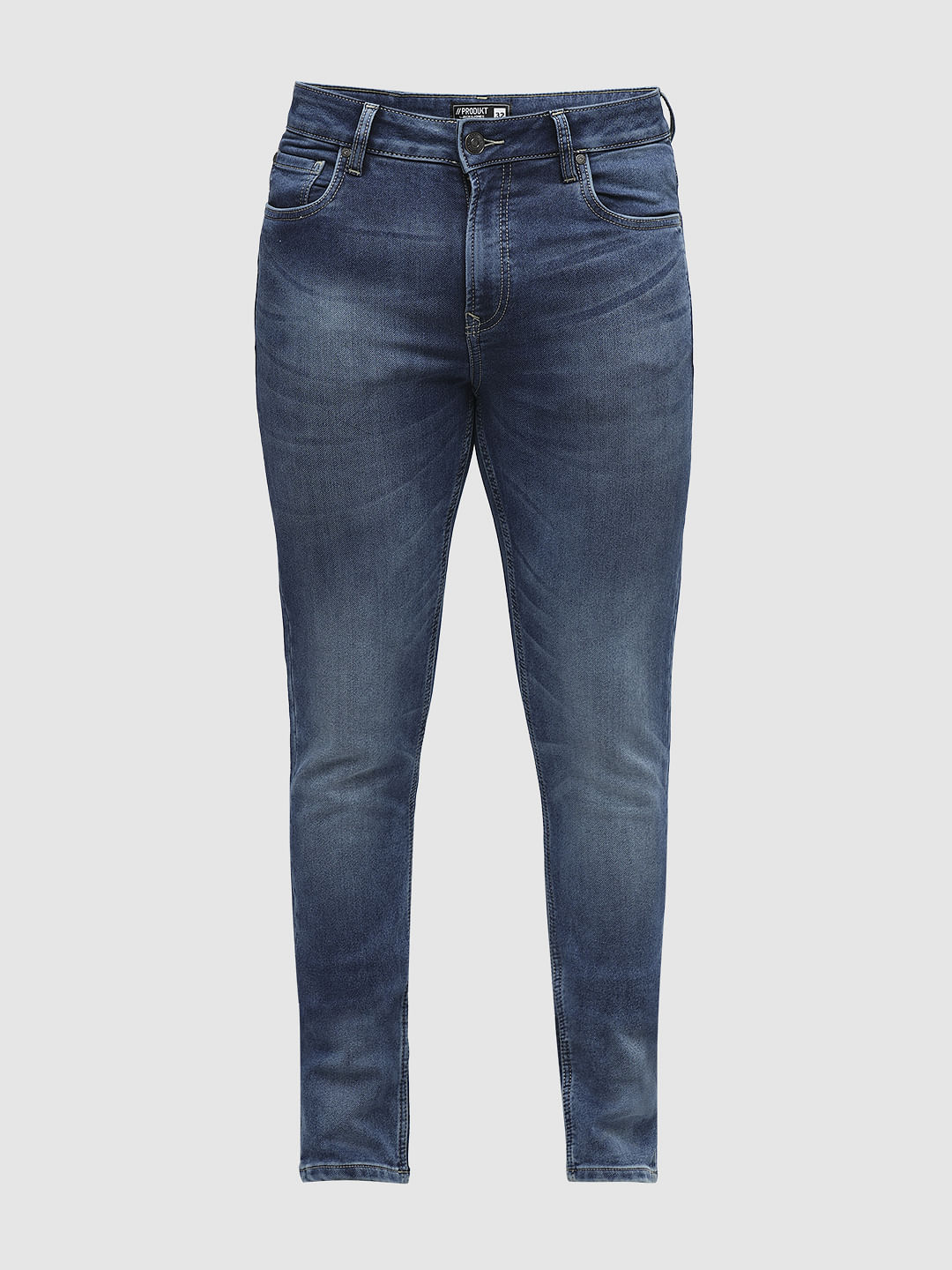 PRODUKT by JACK&JONES Dark Blue Mid Rise Slim Jeans - Image 7