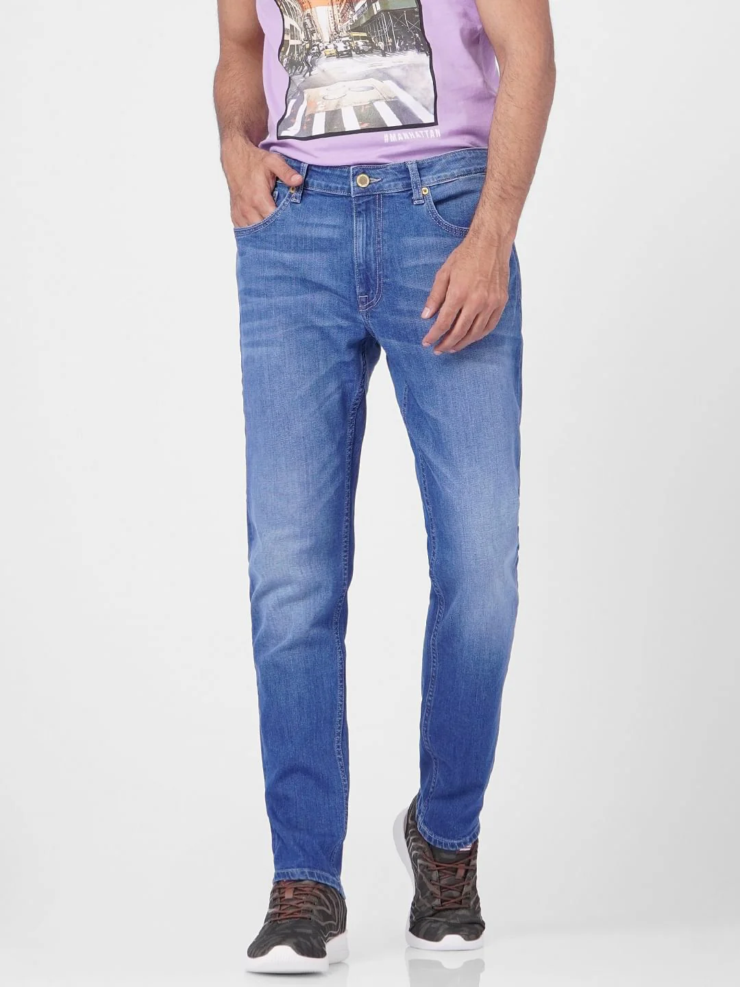 Blue Low Rise Glenn Slim Jeans - Image 2
