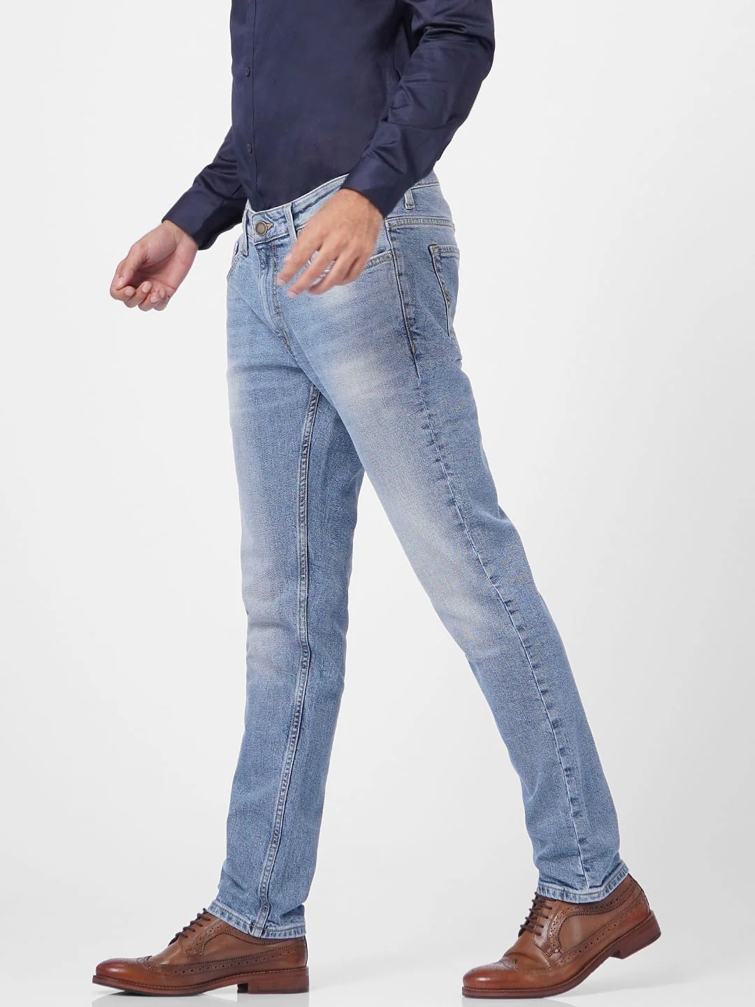 Light Blue Low Rise Ben Skinny Jeans - Image 3