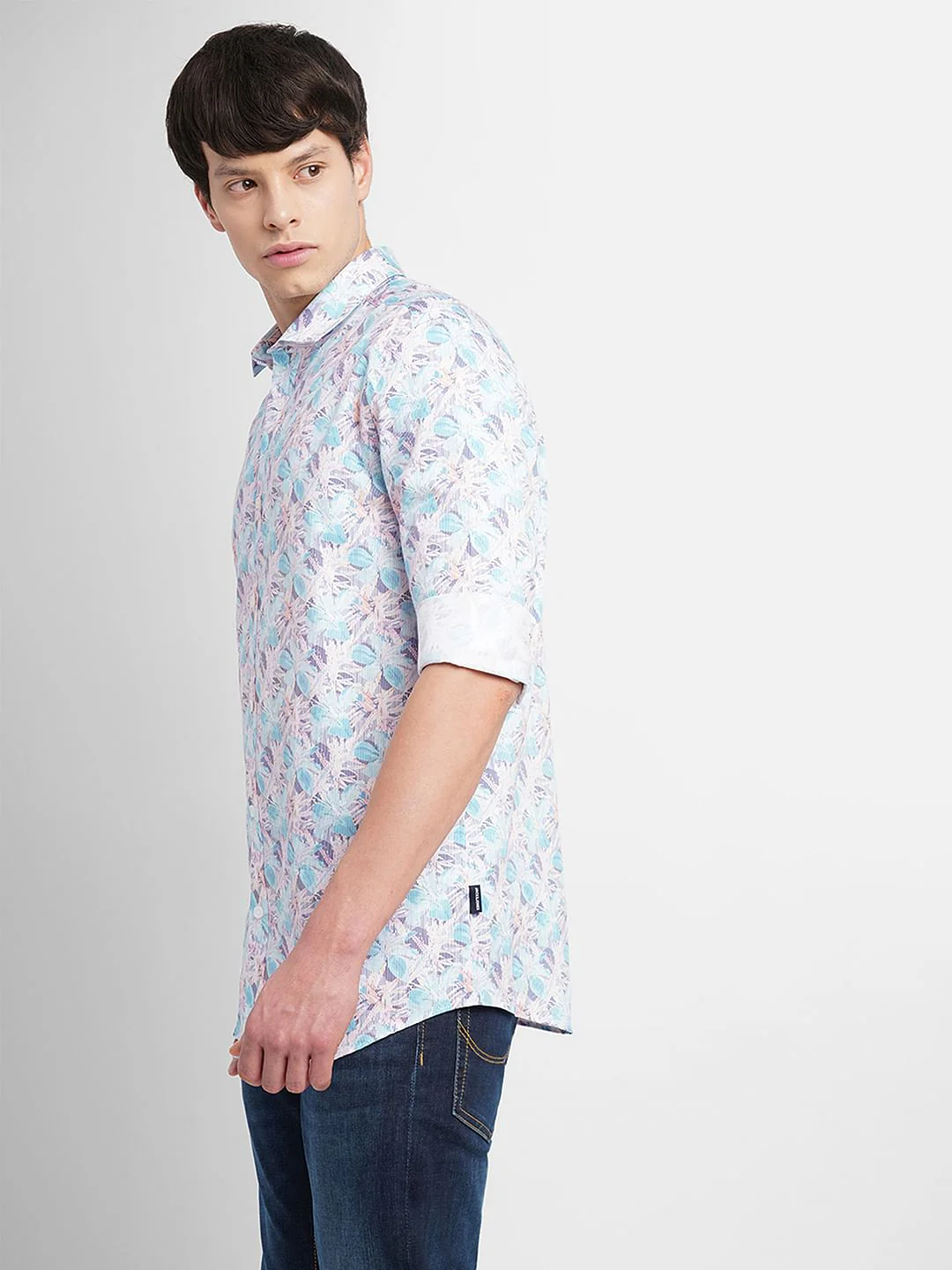 White All Over Print Full Sleeves Shirt - Image 3