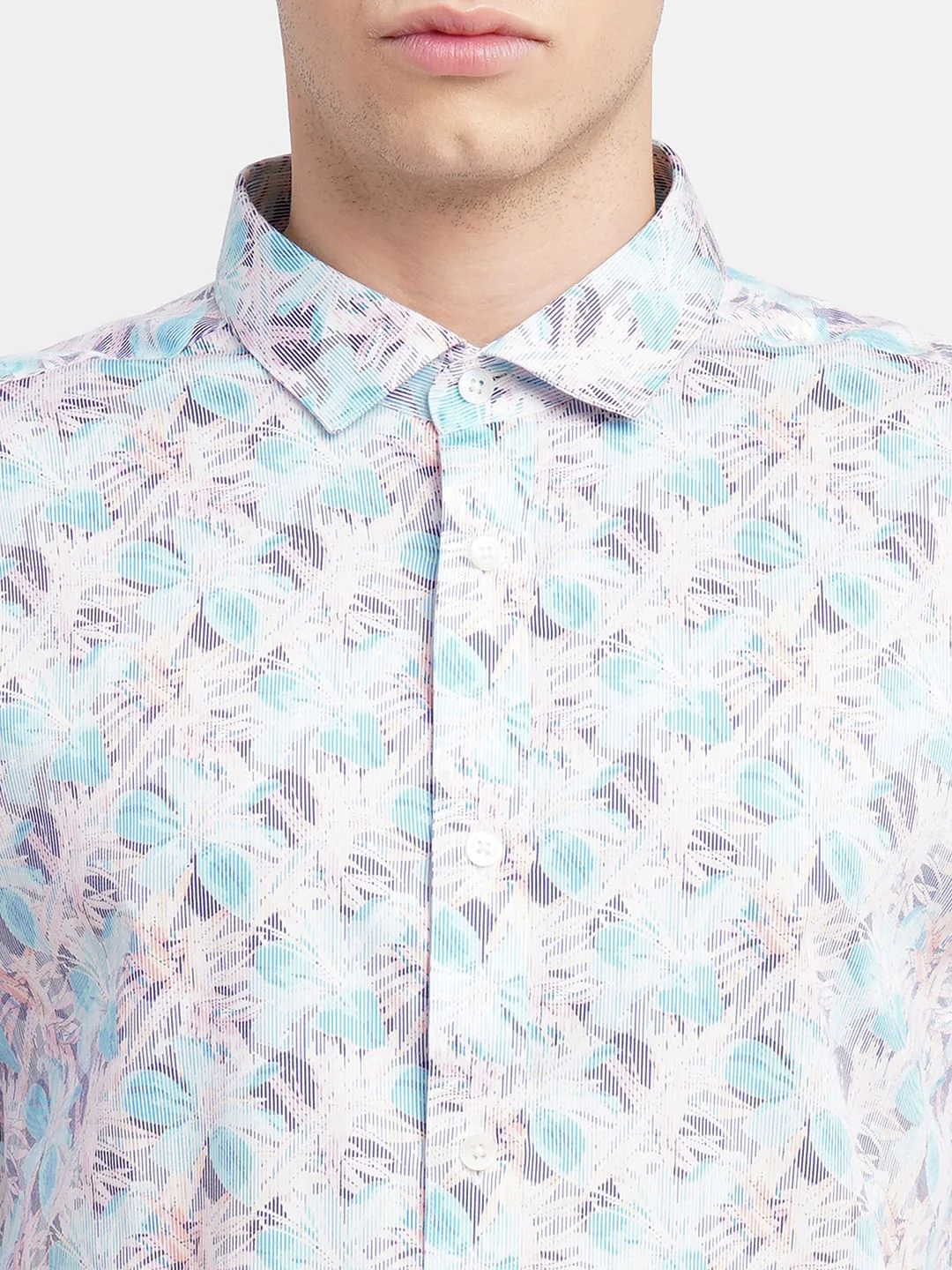 White All Over Print Full Sleeves Shirt - Image 5