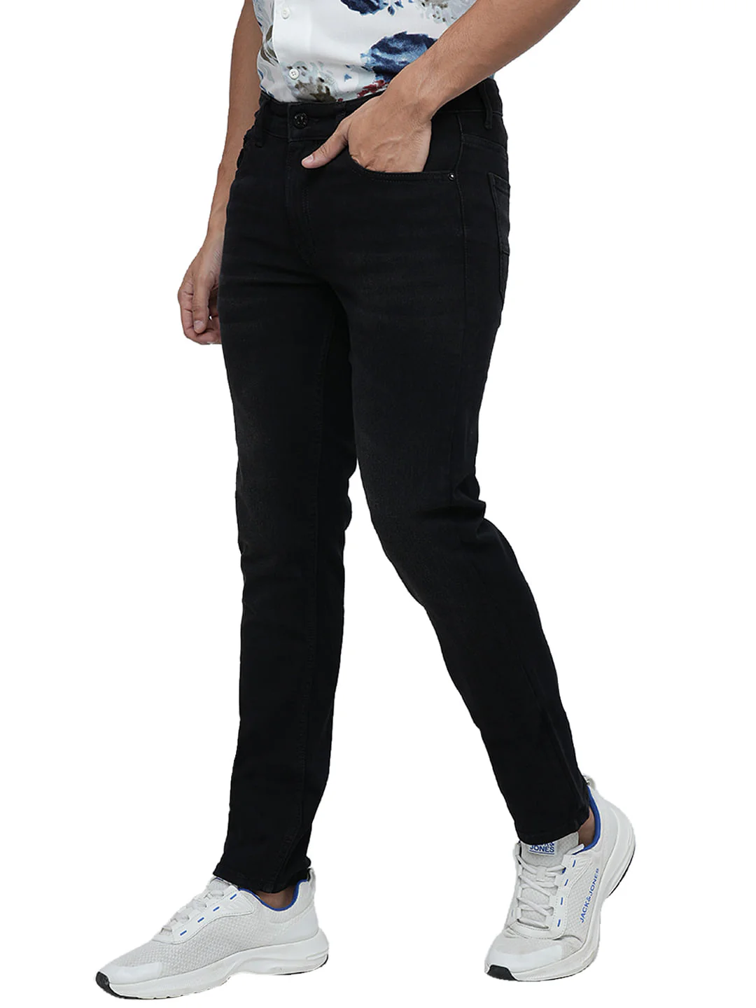 PRODUKT by JACK&JONES Black Mid Rise Slim Fit Jeans - Image 3