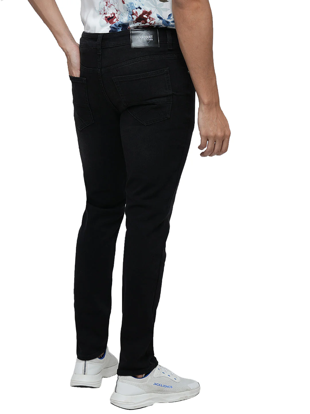 PRODUKT by JACK&JONES Black Mid Rise Slim Fit Jeans - Image 4