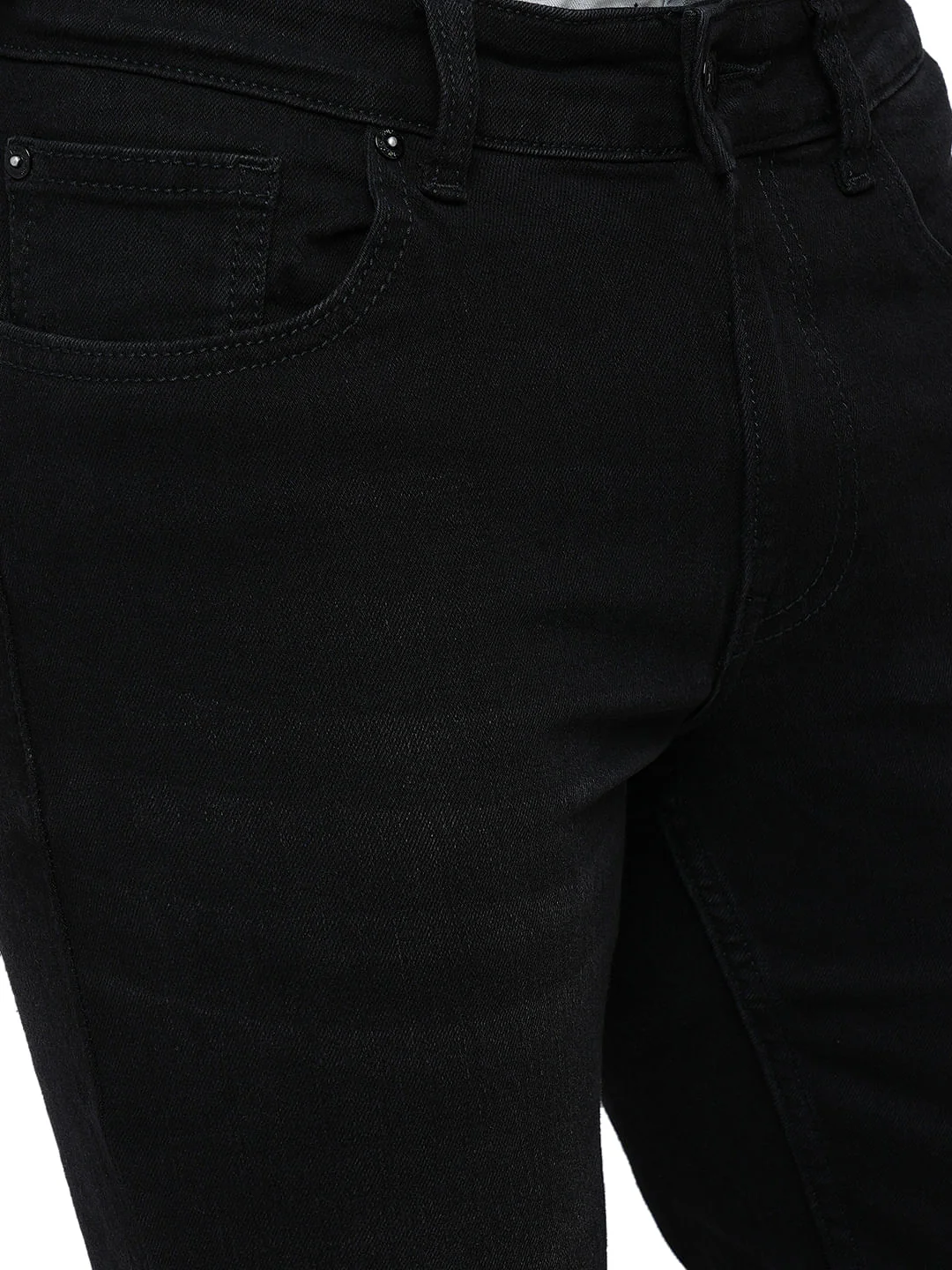 PRODUKT by JACK&JONES Black Mid Rise Slim Fit Jeans - Image 6
