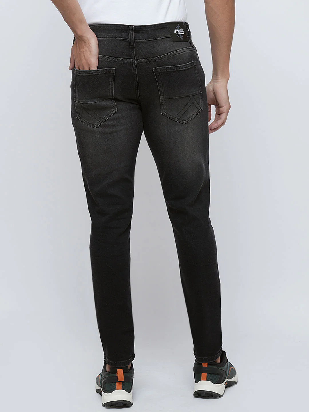 PRODUKT by JACK&JONES Black Mid Rise Washed Slim Fit Jeans - Image 4