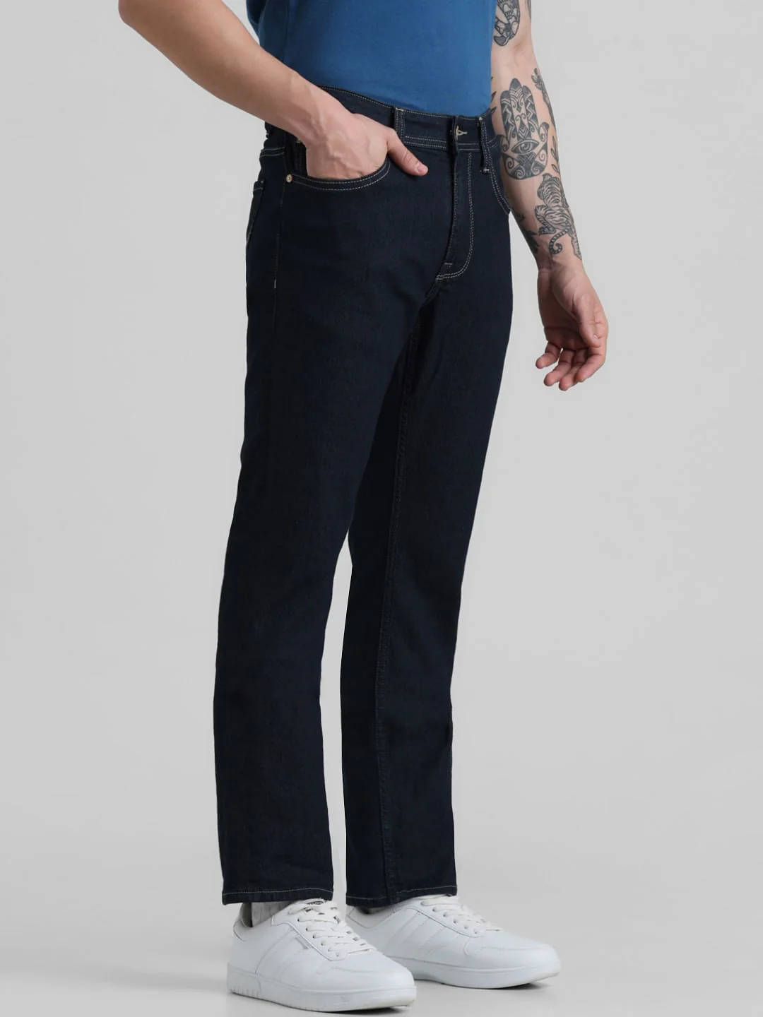 Dark Blue Low Rise Glenn Slim Fit Jeans - Image 2
