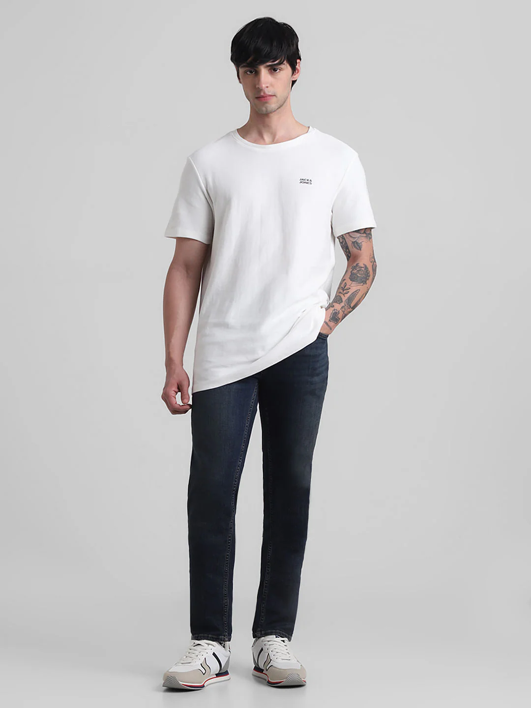 White Oversized Crew Neck T-shirt - Image 6