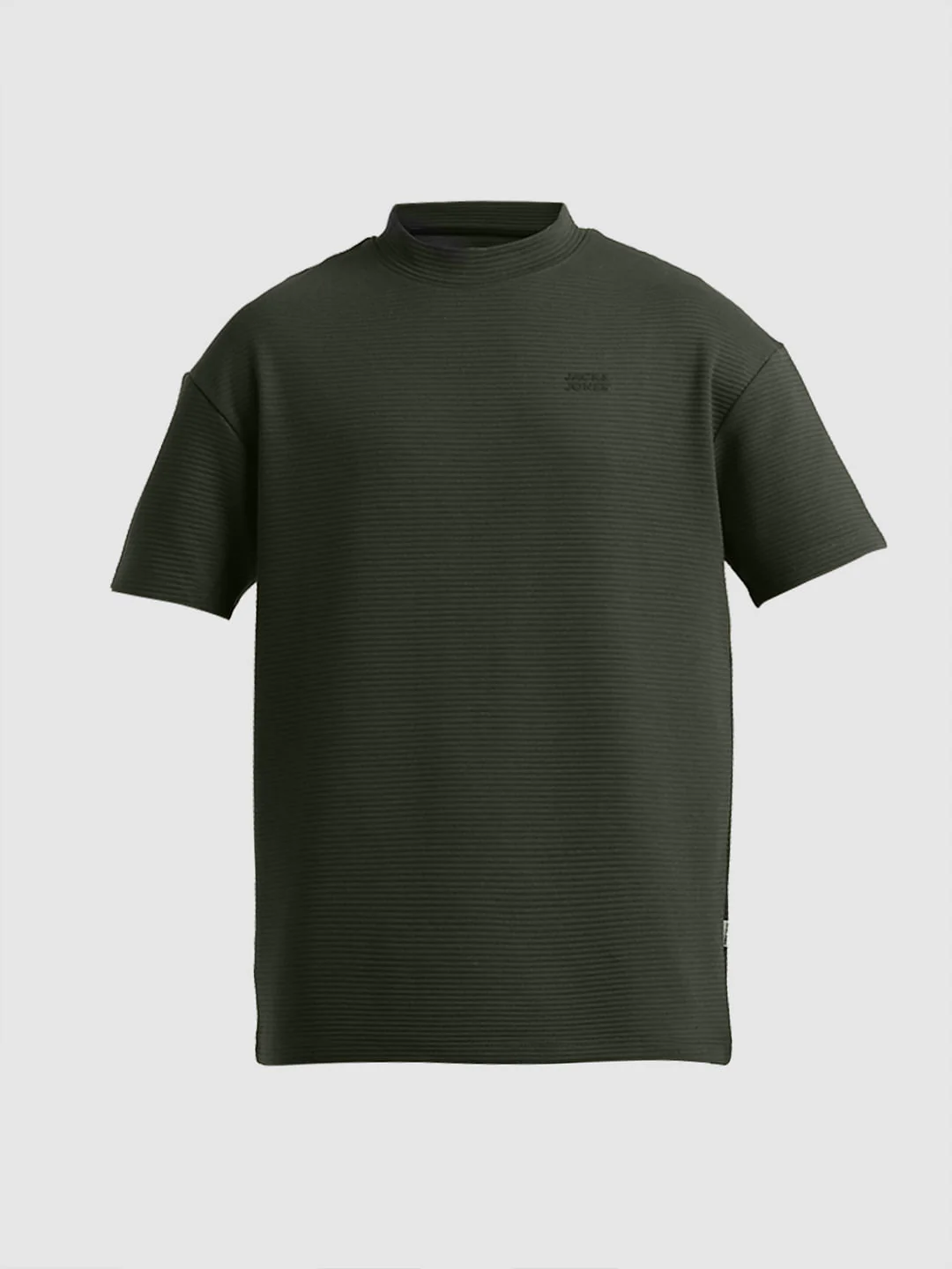 Green Textured Knit Oversized T-shirt - Image 6