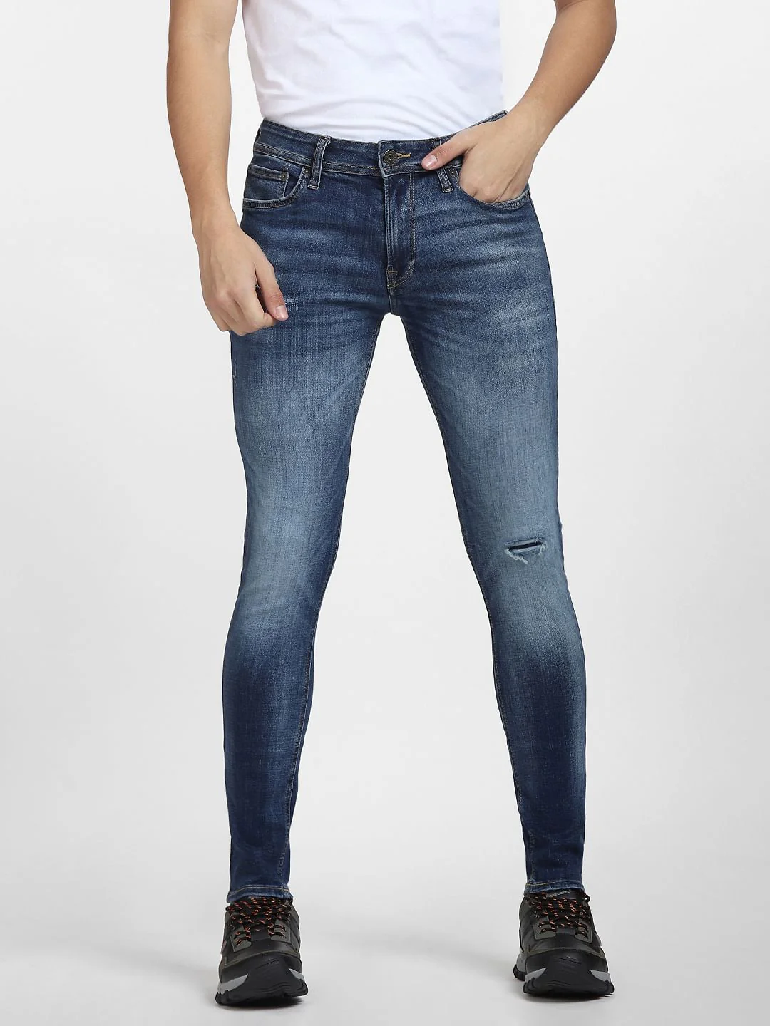 Blue Low Rise Washed Liam Skinny Jeans - Image 2
