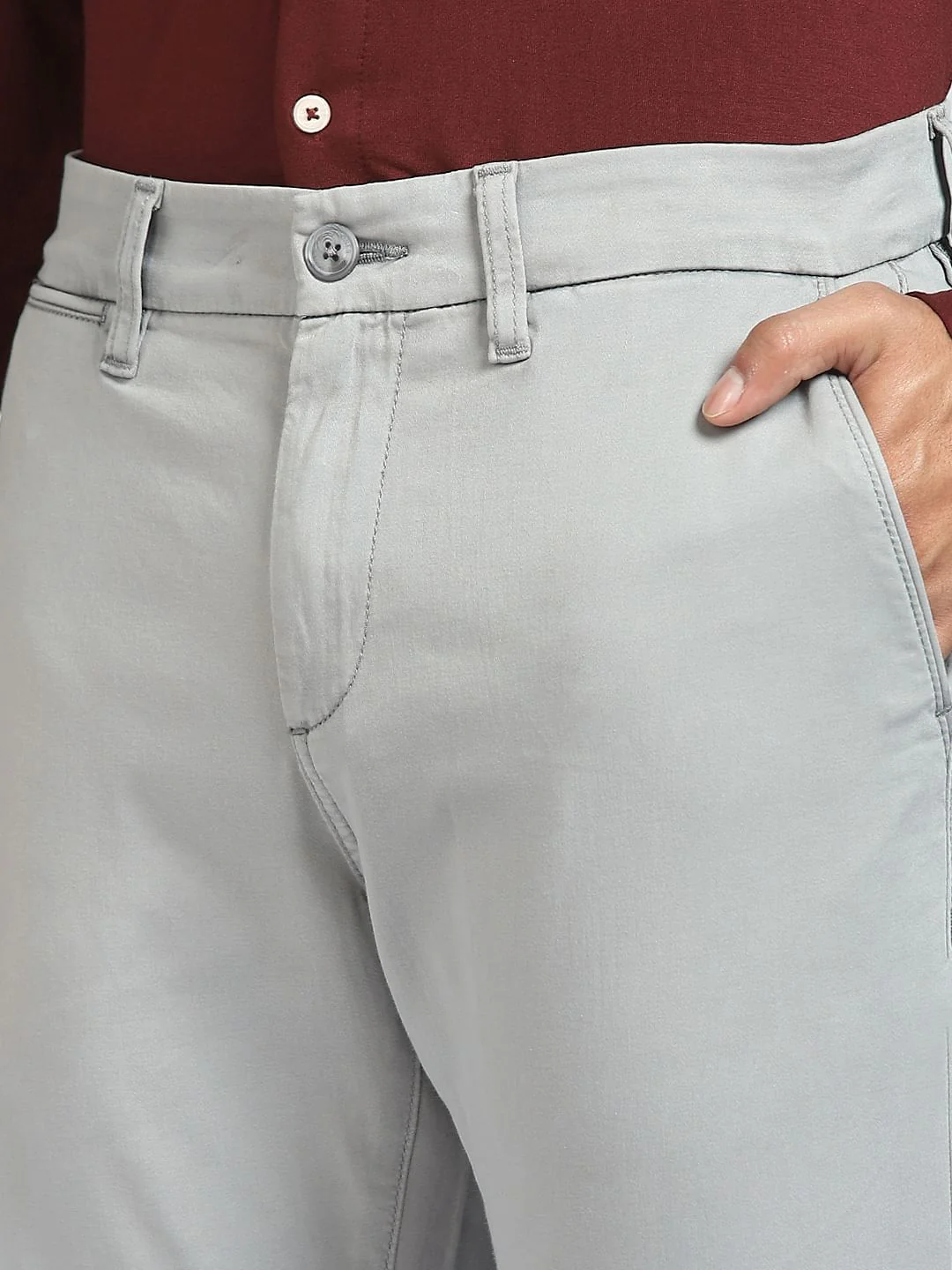 Grey Slim Fit Pants - Image 5